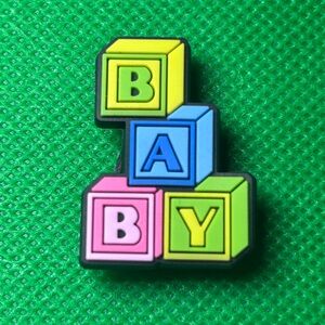 🌼 (5/$10 or 10/$15)NEW “Baby Shower” Croc Charm Collection Baby Blocks